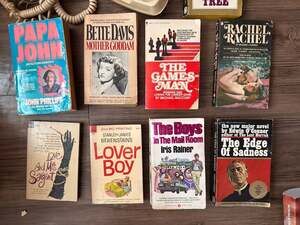 Lot of 8 Vintage Paperback Books including Papa John, Mother Goddam, and Lover B